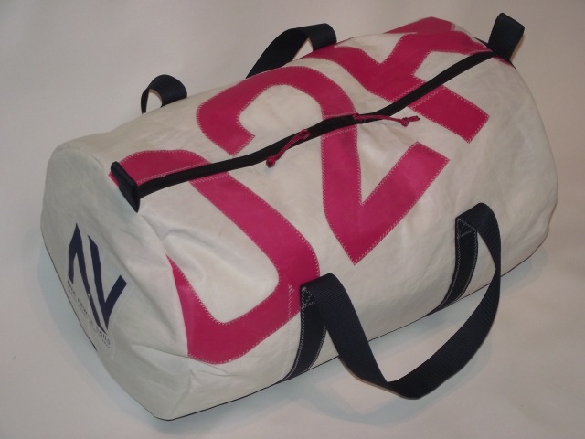 Large Sailcloth Kit Bag with Pink Numbers and Wash Bag