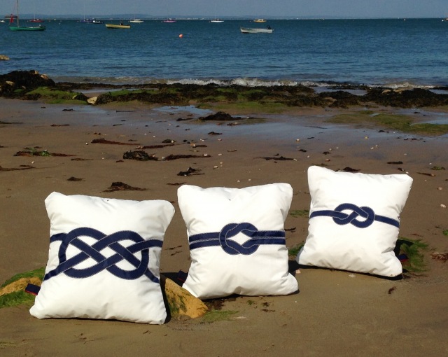Set of 3 Nautical Knot cushions